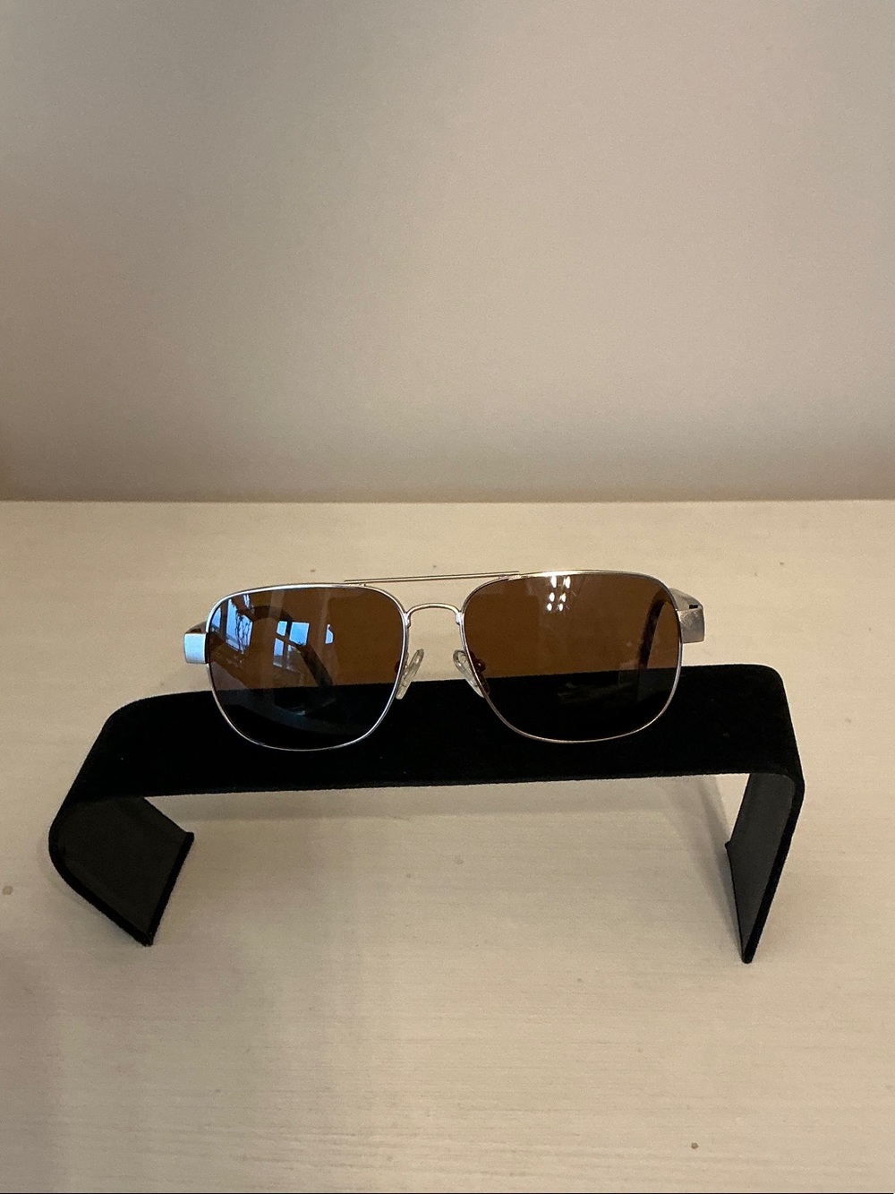 Authentic, eyebobs, Men's Gold Frame Sunglasses with Brown Lenses